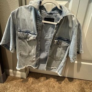 All Saints Light Blue Denim Jacket
